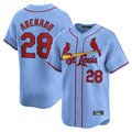 MATTH St. Louis Cardinals #28 Nolan Arenado Player Light Blue Home Limited Stitched Jerseys