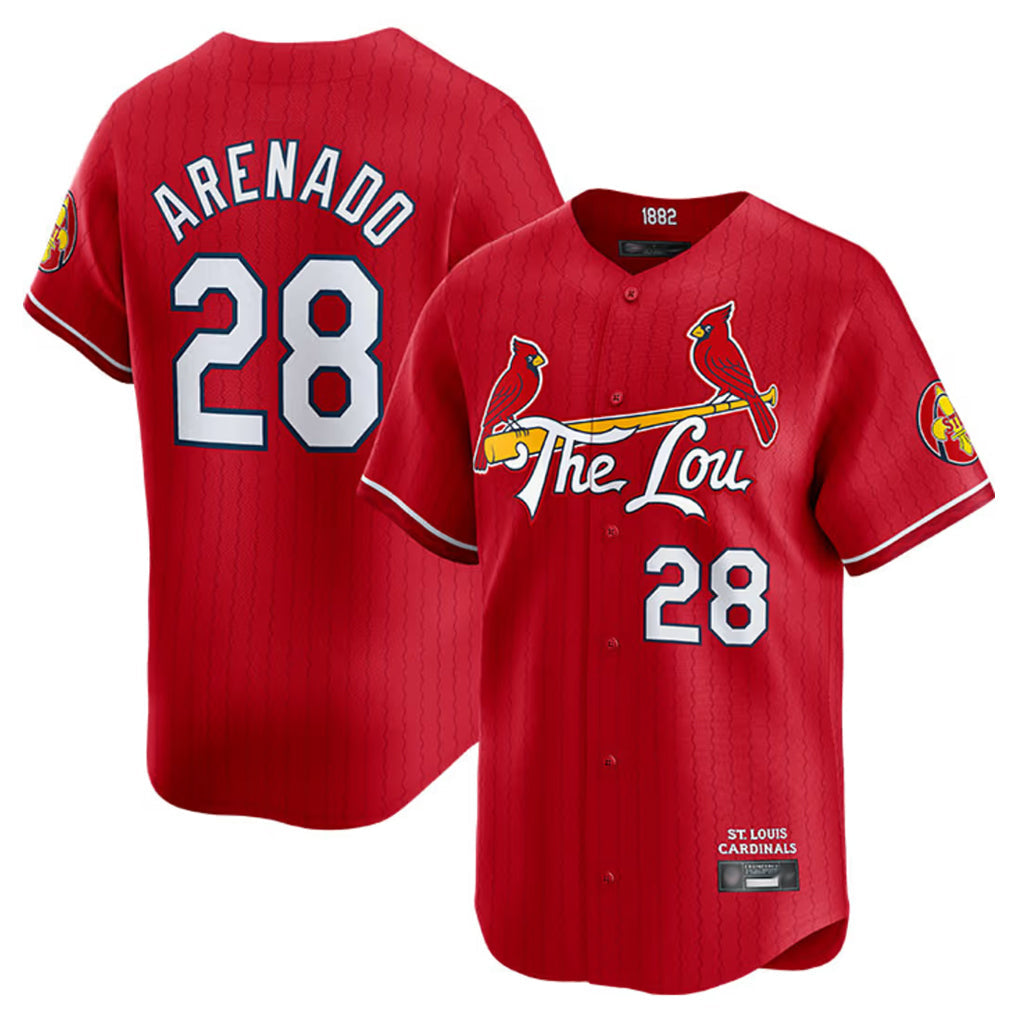 MATTH St. Louis Cardinals #28 Nolan Arenado Player Red City Connect Limited Stitched Jerseys