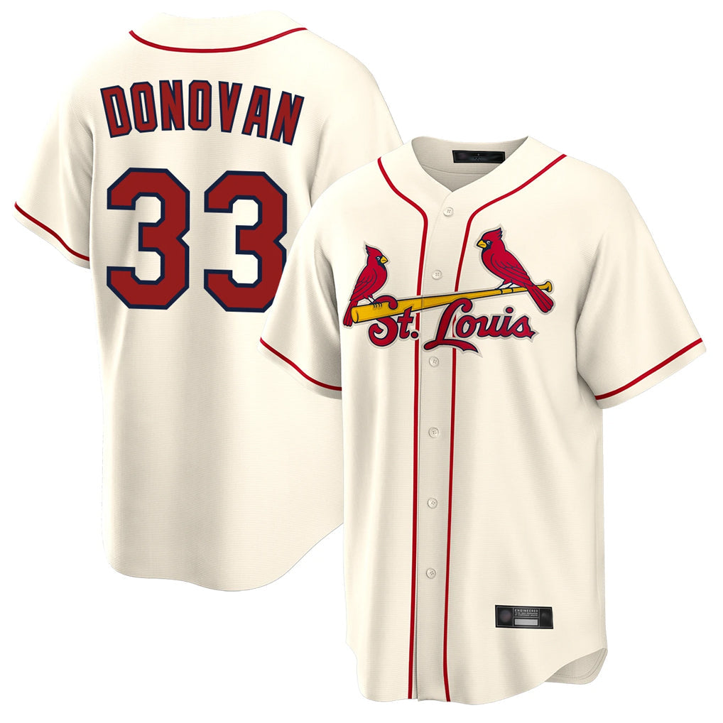 MATTH St. Louis Cardinals #33 Brendan Donovan Player Cream Home Game Stitched Jerseys