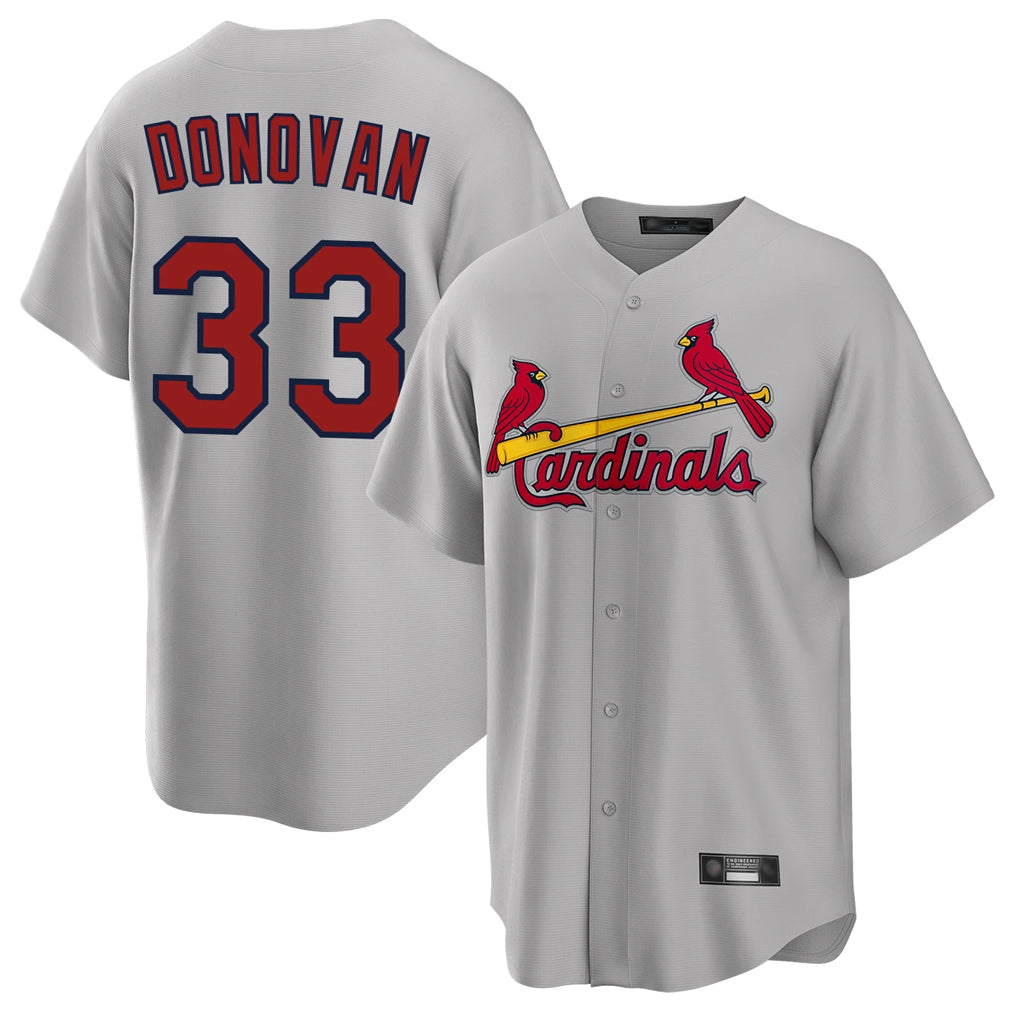 MATTH St. Louis Cardinals #33 Brendan Donovan Player Gray Home Game Stitched Jerseys