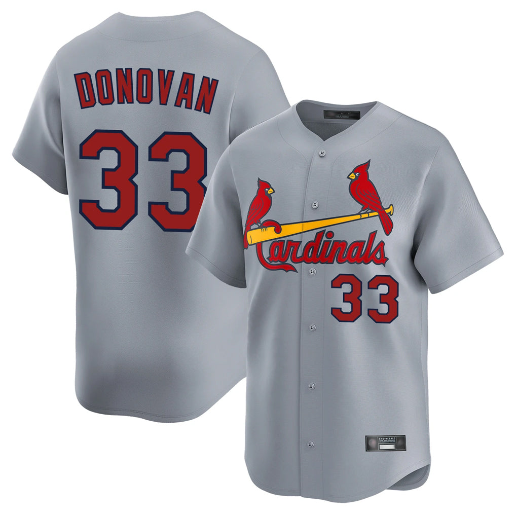 MATTH St. Louis Cardinals #33 Brendan Donovan Player Gray Home Limited Stitched Jerseys