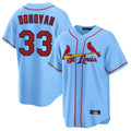 MATTH St. Louis Cardinals #33 Brendan Donovan Player Light Blue Home Game Stitched Jerseys