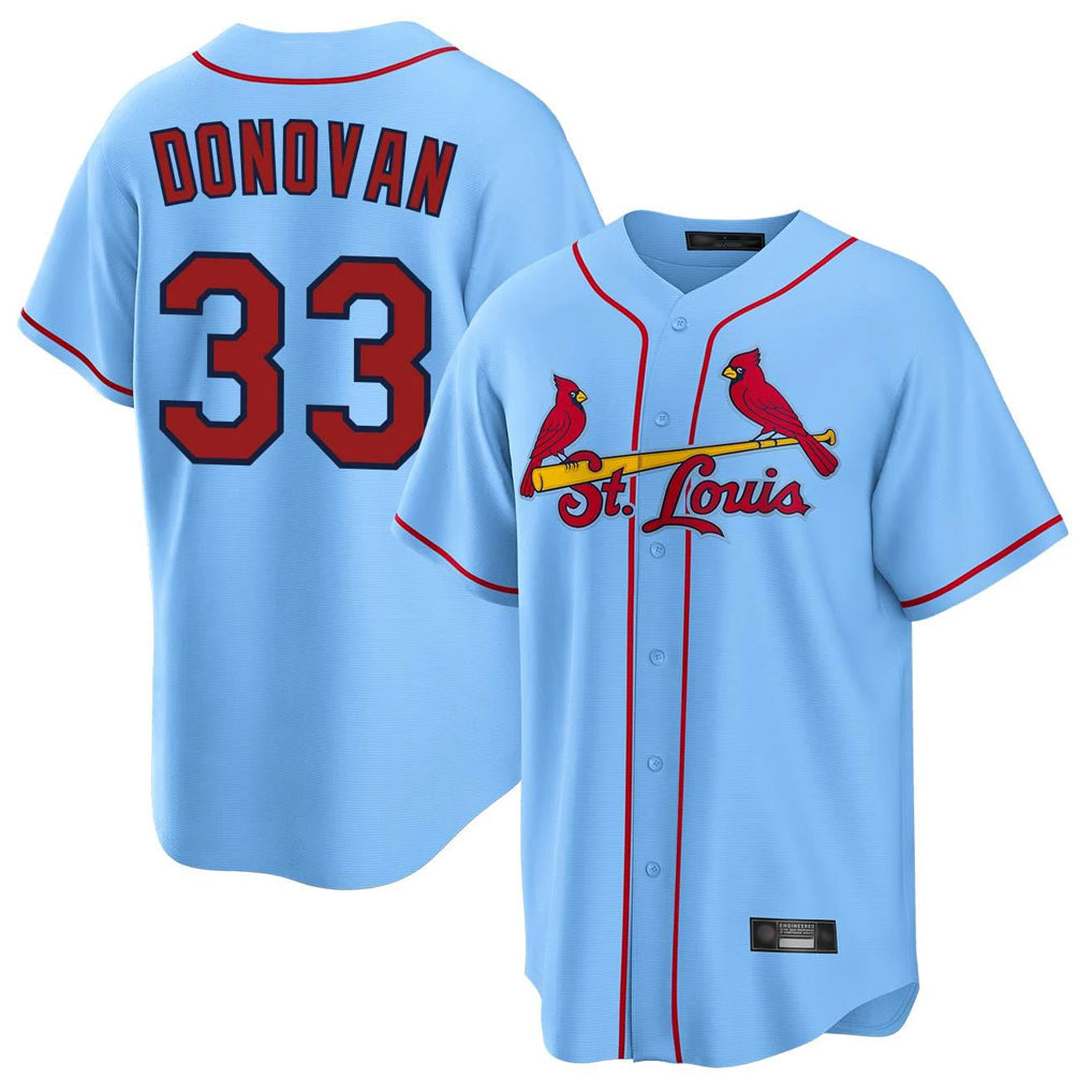 MATTH St. Louis Cardinals #33 Brendan Donovan Player Light Blue Home Game Stitched Jerseys