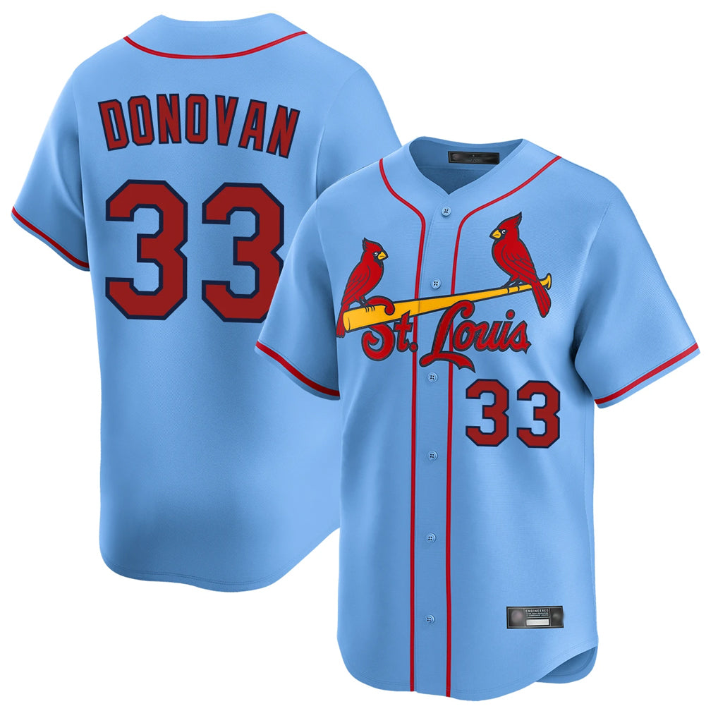MATTH St. Louis Cardinals #33 Brendan Donovan Player Light Blue Home Limited Stitched Jerseys