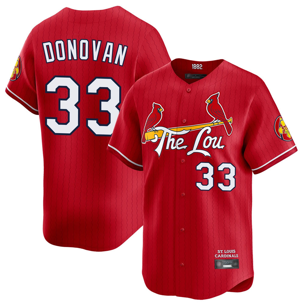 MATTH St. Louis Cardinals #33 Brendan Donovan Player Red City Connect Limited Stitched Jerseys