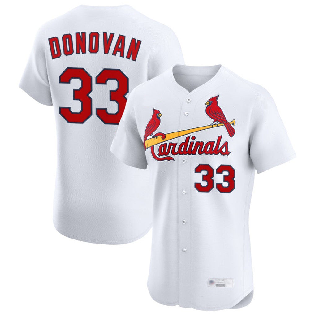 MATTH St. Louis Cardinals #33 Brendan Donovan Player White Home Limited Elite Stitched Jerseys