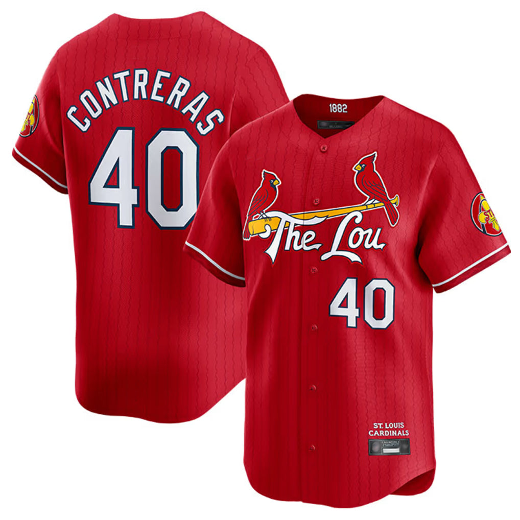 MATTH St. Louis Cardinals #40 Willson Contreras Player Red City Connect Limited Stitched Jerseys