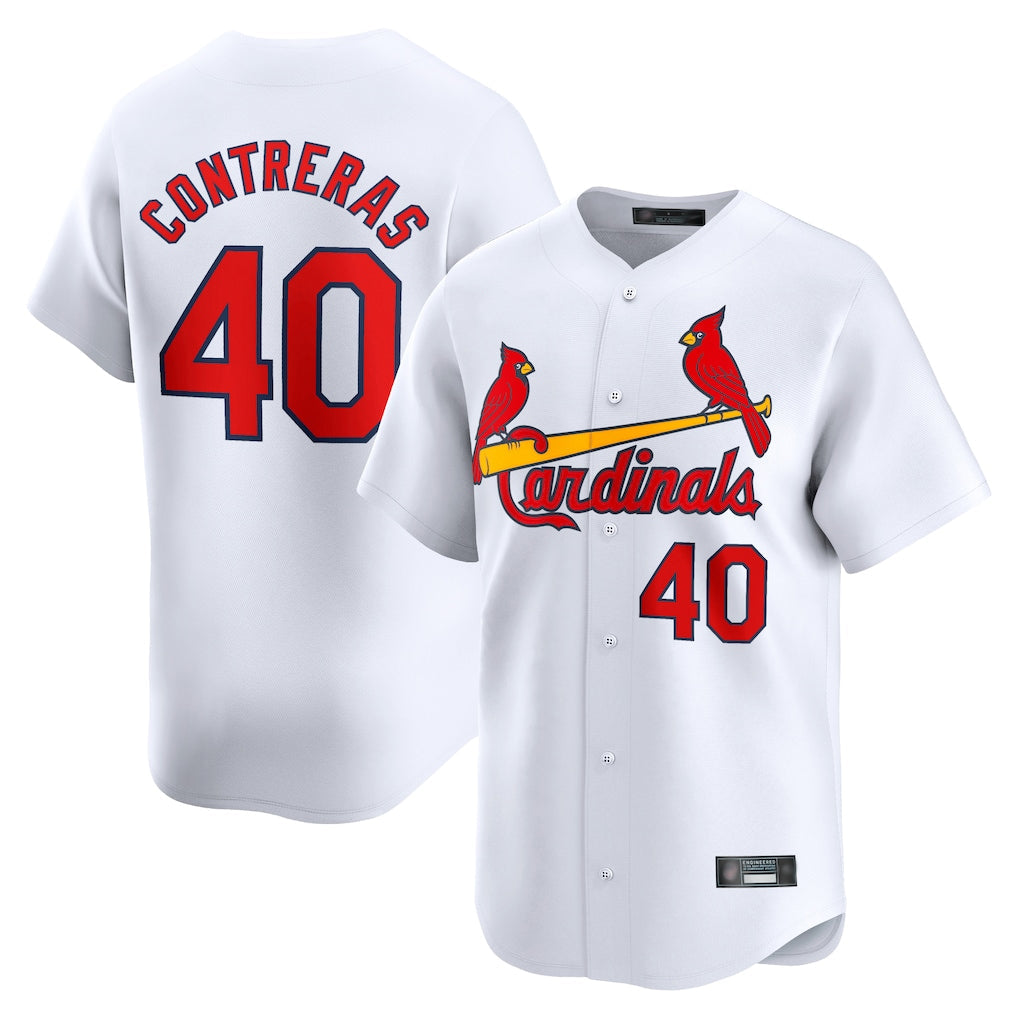 MATTH St. Louis Cardinals #40 Willson Contreras Player White Home Limited Stitched Jerseys