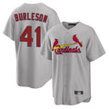 MATTH St. Louis Cardinals #41 Alec Burlesona Player Gray Home Game Stitched Jerseys
