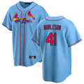 MATTH St. Louis Cardinals #41 Alec Burlesona Player Light Blue Home Game Stitched Jerseys