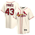 MATTH St. Louis Cardinals #43 Pedro Pages Player Cream Home Game Stitched Jerseys