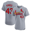 MATTH St. Louis Cardinals #43 Pedro Pages Player Gray Home Limited Elite Stitched Jerseys
