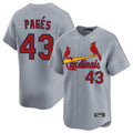 MATTH St. Louis Cardinals #43 Pedro Pages Player Gray Home Limited Stitched Jerseys