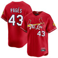 MATTH St. Louis Cardinals #43 Pedro Pages Player Red City Connect Limited Stitched Jerseys