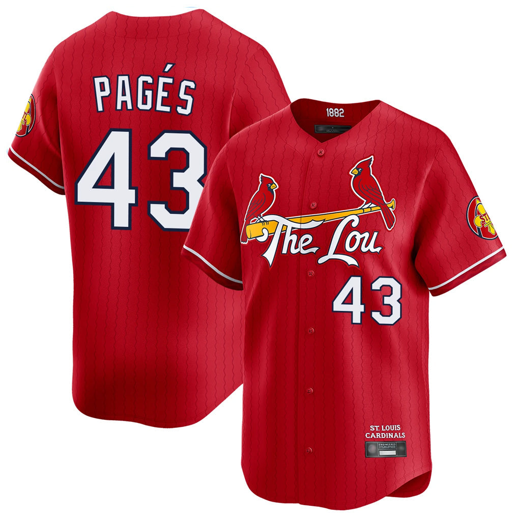 MATTH St. Louis Cardinals #43 Pedro Pages Player Red City Connect Limited Stitched Jerseys