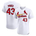 MATTH St. Louis Cardinals #43 Pedro Pages Player White Home Limited Elite Stitched Jerseys