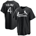 MATTH St. Louis Cardinals #4 Yadier Molina Player Black City Connect Home Limited Stitched Jerseys