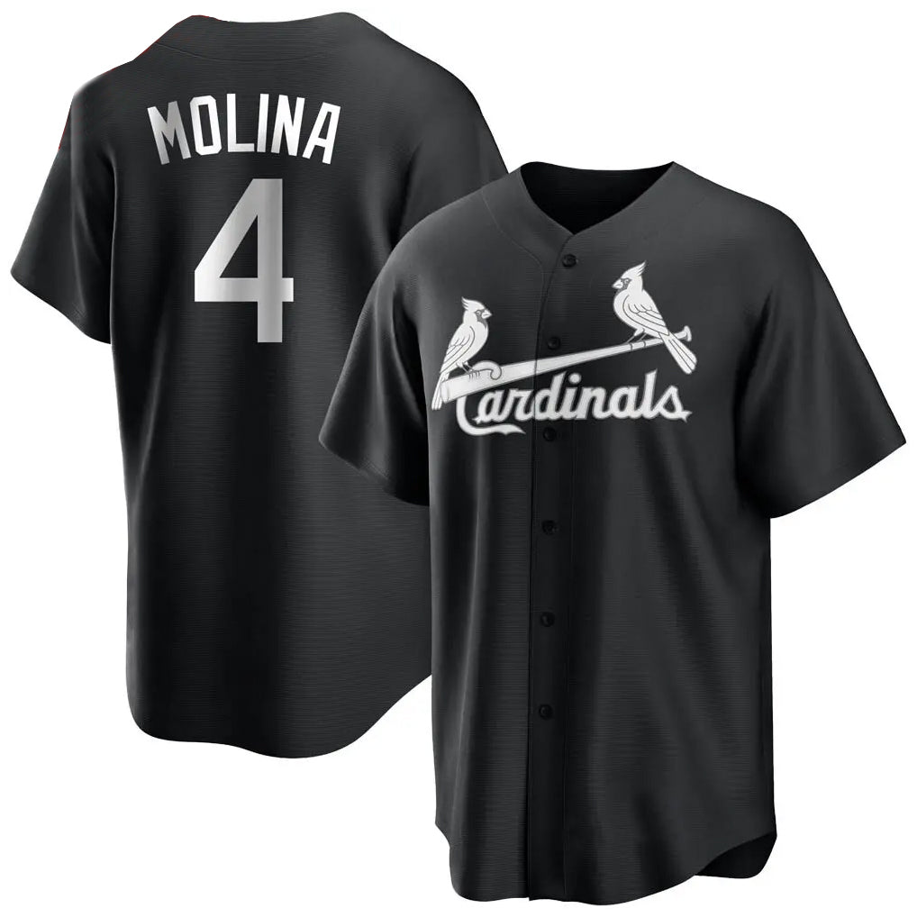 MATTH St. Louis Cardinals #4 Yadier Molina Player Black City Connect Home Limited Stitched Jerseys