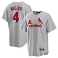 MATTH St. Louis Cardinals #4 Yadier Molina Player Gray Home Game Stitched Jerseys