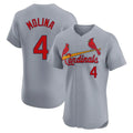 MATTH St. Louis Cardinals #4 Yadier Molina Player Gray Home Limited Elite Stitched Jerseys
