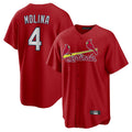 MATTH St. Louis Cardinals #4 Yadier Molina Player Red Home Game Stitched Jerseys