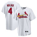 MATTH St. Louis Cardinals #4 Yadier Molina Player White Home Game Stitched Jerseys