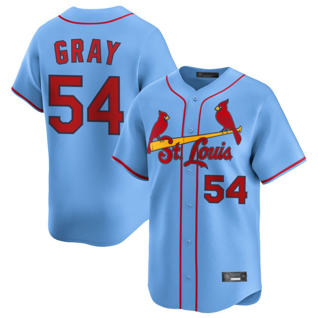 MATTH St. Louis Cardinals #54 Sonny Gray Player Light Blue Home Limited Stitched Jerseys