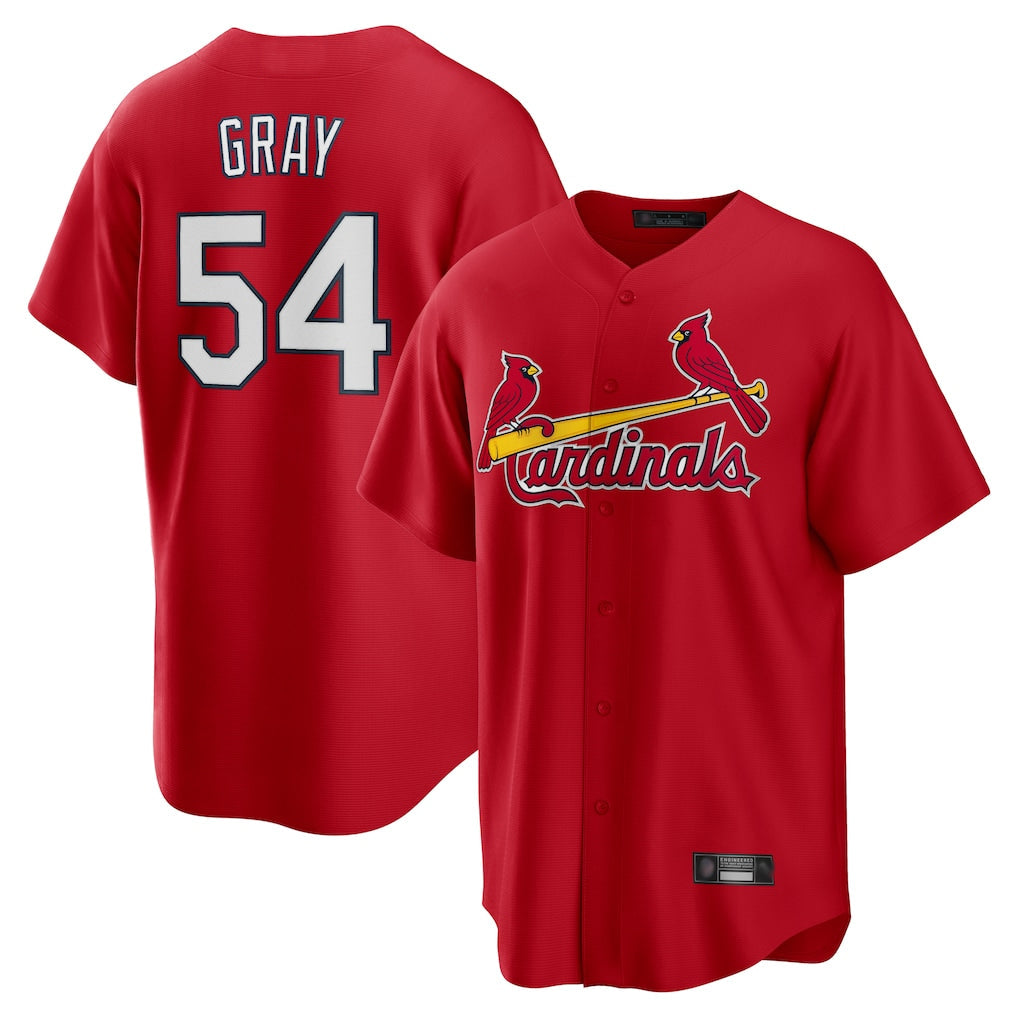 MATTH St. Louis Cardinals #54 Sonny Gray Player Red Home Game Stitched Jerseys