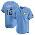 MATTH TB.Rays #12 Wade Boggs Player Light Blue Home Limited Stitched Jerseys