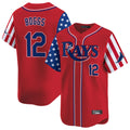 MATTH TB.Rays #12 Wade Boggs Player Red 2025 Independence Day Vapor Premier Limited Stitched Jerseys