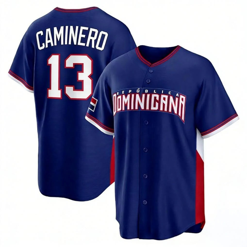 MATTH TB.Rays #13 Junior Caminero Player Royal 2026 World Classic Limited Stitched Jerseys