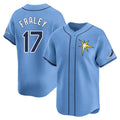 MATTH TB.Rays #17 Jake Fraley Player Light Blue Home Limited Stitched Jerseys