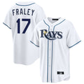MATTH TB.Rays #17 Jake Fraley Player White Home Game Stitched Jerseys