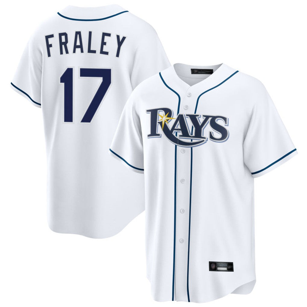 MATTH TB.Rays #17 Jake Fraley Player White Home Game Stitched Jerseys