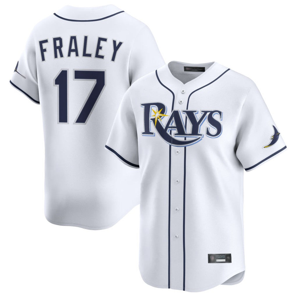 MATTH TB.Rays #17 Jake Fraley Player White Home Limited Stitched Jerseys