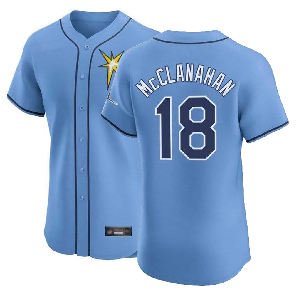 MATTH TB.Rays #18 Shane McClanahan Player Light Blue Home Limited Stitched Jerseys