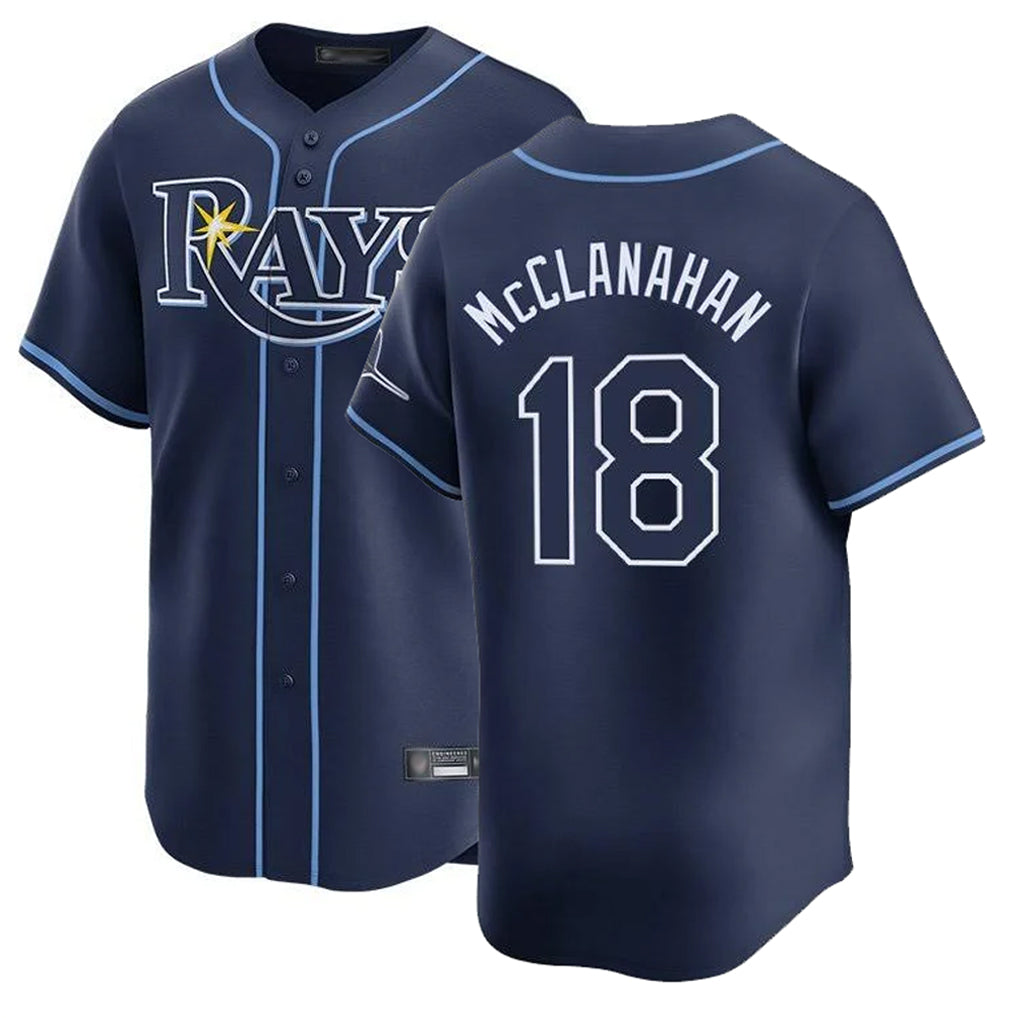 MATTH TB.Rays #18 Shane McClanahan Player Navy Home Limited Stitched Jerseys