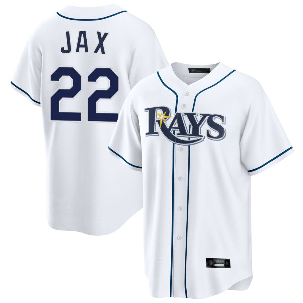 MATTH TB.Rays #22 Griffin Jax Player White Home Game Stitched Jerseys