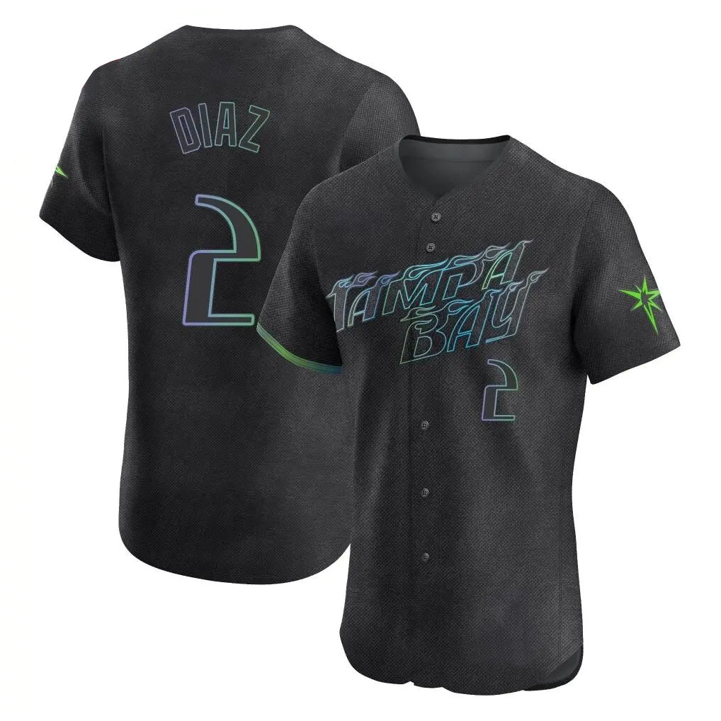MATTH TB.Rays #2 Yandy Diaz Player Black City Connect Home Limited Elite Stitched Jerseys