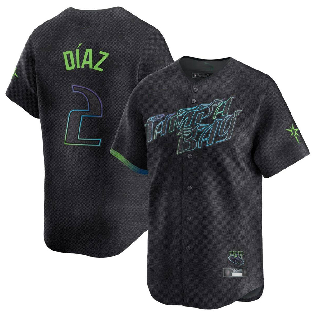 MATTH TB.Rays #2 Yandy Diaz Player Black City Connect Home Limited Stitched Jerseys