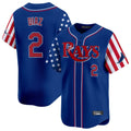 MATTH TB.Rays #2 Yandy Diaz Player Royal 2025 Independence Day Vapor Premier Limited Stitched Jerseys