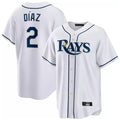MATTH TB.Rays #2 Yandy Diaz Player White Home Game Stitched Jerseys