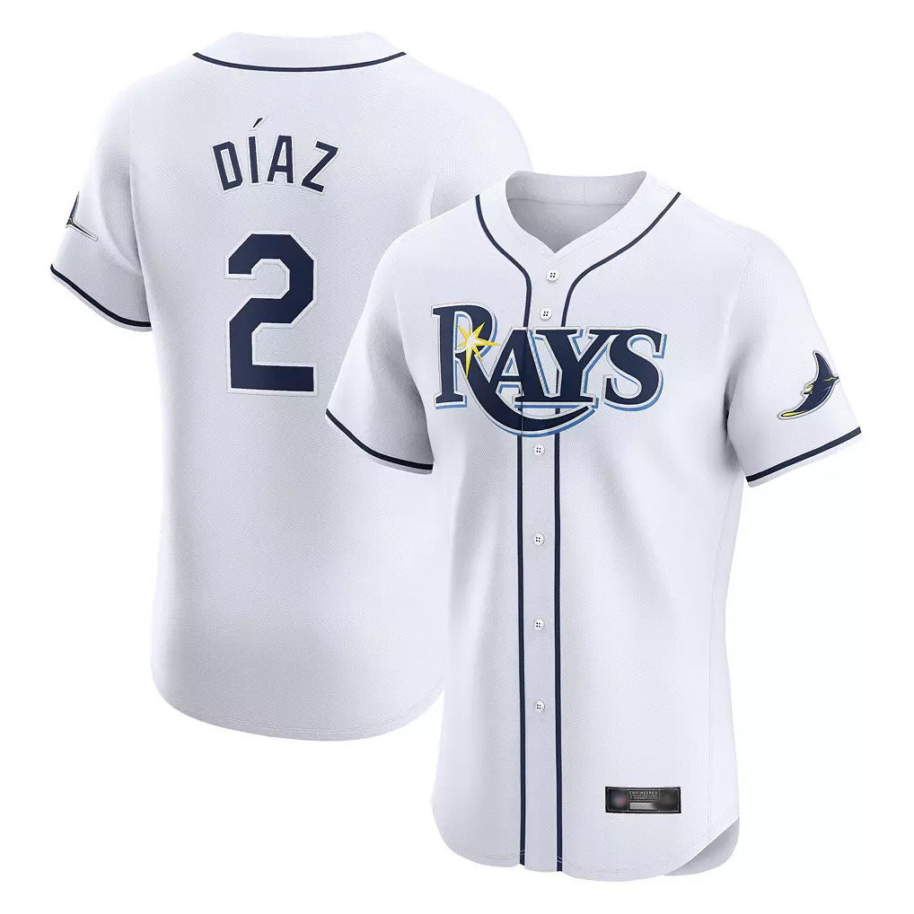 MATTH TB.Rays #2 Yandy Diaz Player White Home Limited Elite Stitched Jerseys