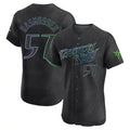 MATTH TB.Rays #57 Drew Rasmussen Player Black City Connect Home Limited Elite Stitched Jerseys