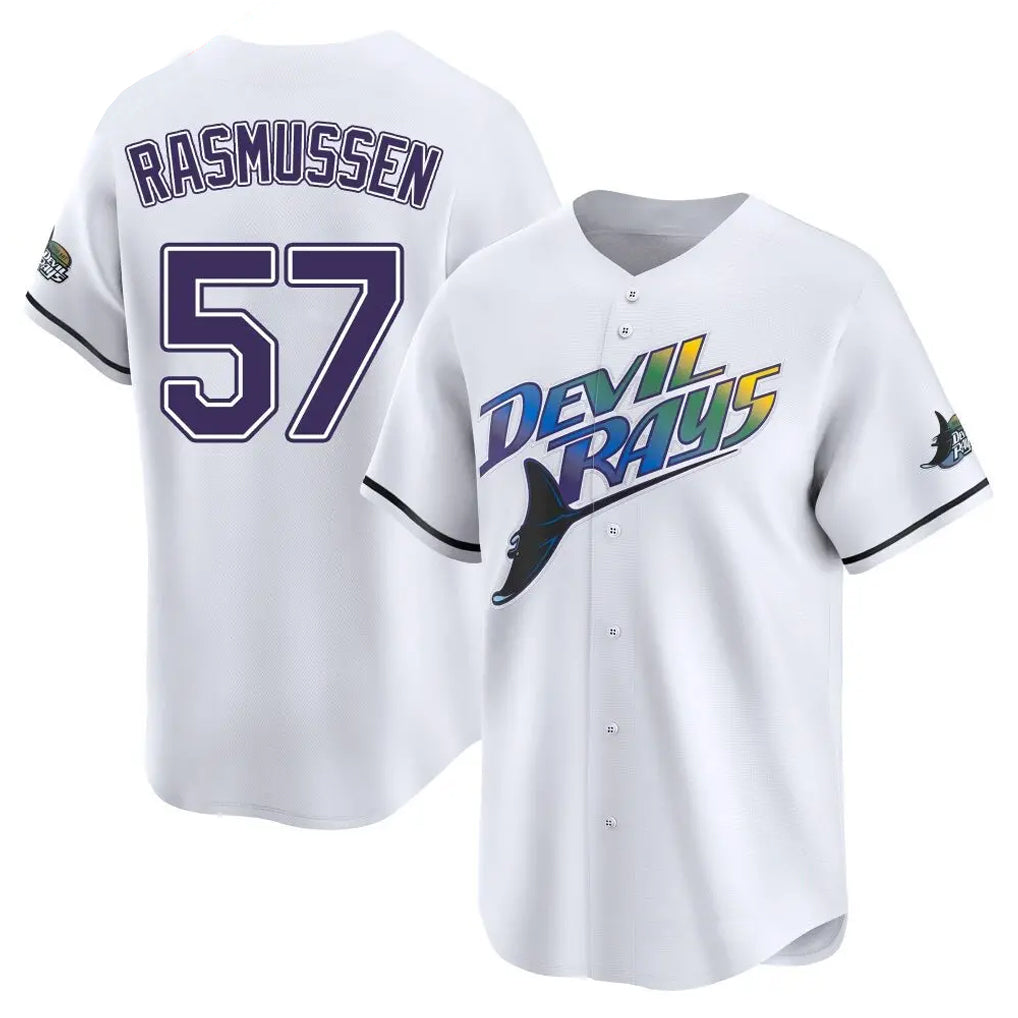 MATTH TB.Rays #57 Drew Rasmussen Player White City Connect Home Stitched Jerseys