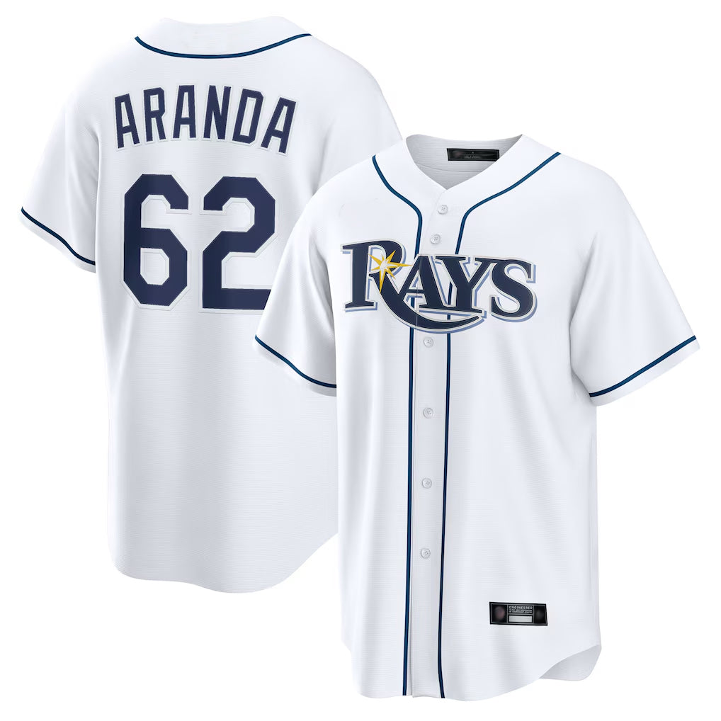 MATTH TB.Rays #62 Jonathan Aranda Player White Home Game Stitched Jerseys