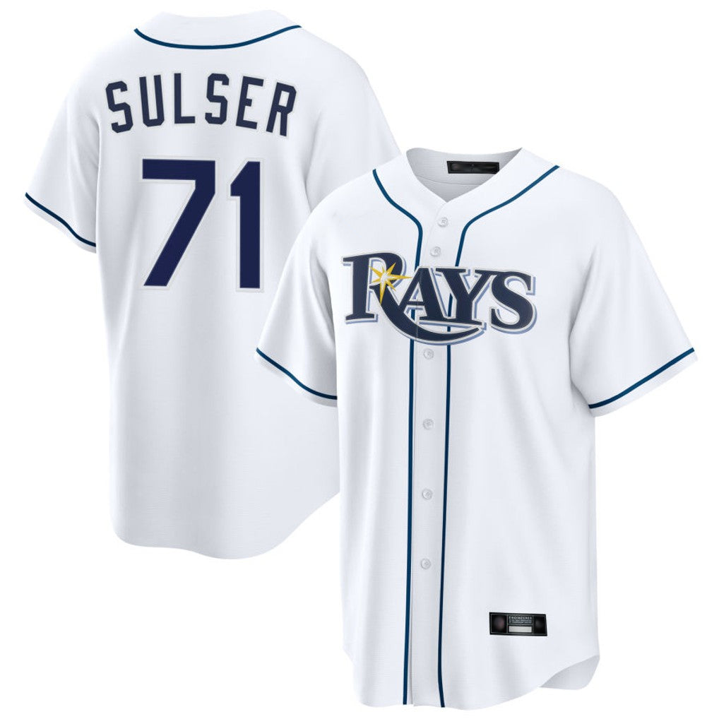 MATTH TB.Rays #71 Cole Sulser Player White Home Game Stitched Jerseys