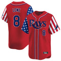 MATTH TB.Rays #8 Brandon Lowe Player Red 2025 Independence Day Vapor Premier Limited Stitched Jerseys