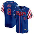 MATTH TB.Rays #8 Brandon Lowe Player Royal 2025 Independence Day Vapor Premier Limited Stitched Jerseys