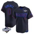 MATTH T.Blue Jays #0 Andres Gimenez Player Black 2025 World Series City Connect Stitched Jerseys